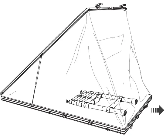 VICKYWOOD CUMARU 135 Aluminum Hard Shell Tent - Opening 1