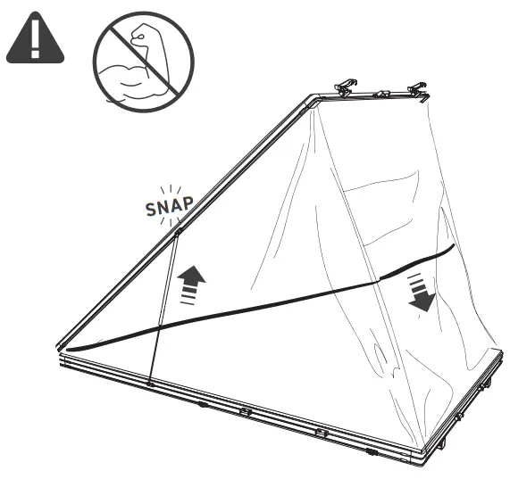 VICKYWOOD CUMARU 135 Aluminum Hard Shell Tent - Opening