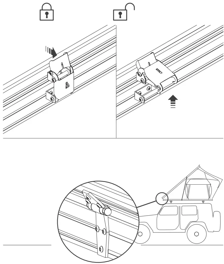 VICKYWOOD CUMARU 135 Aluminum Hard Shell Tent - Setting up 1