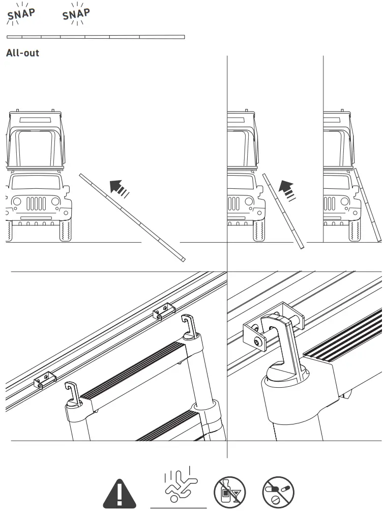 VICKYWOOD CUMARU 135 Aluminum Hard Shell Tent - Telescopic ladder 1