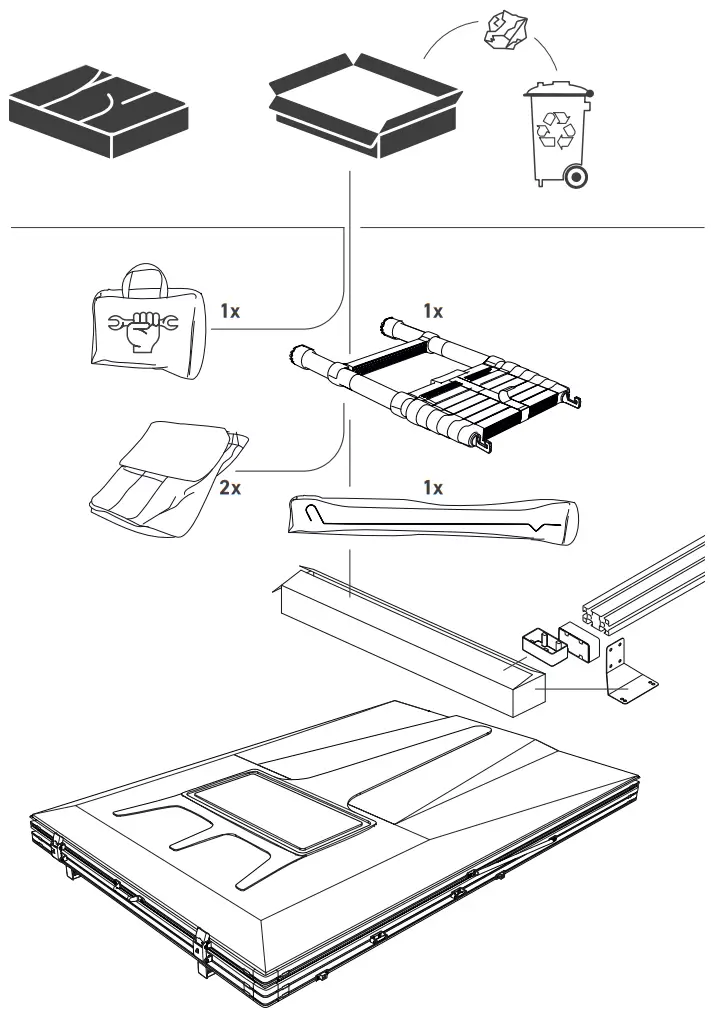 VICKYWOOD CUMARU 135 Aluminum Hard Shell Tent - Unpacking