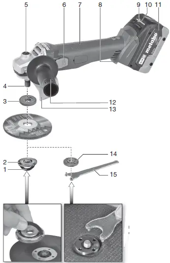 metabo W 18 7-115 Cordless Angle Grinder 01