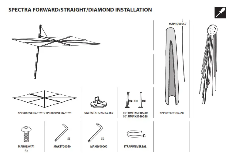 UMBROSA Modern Offset Umbrella - fig 22