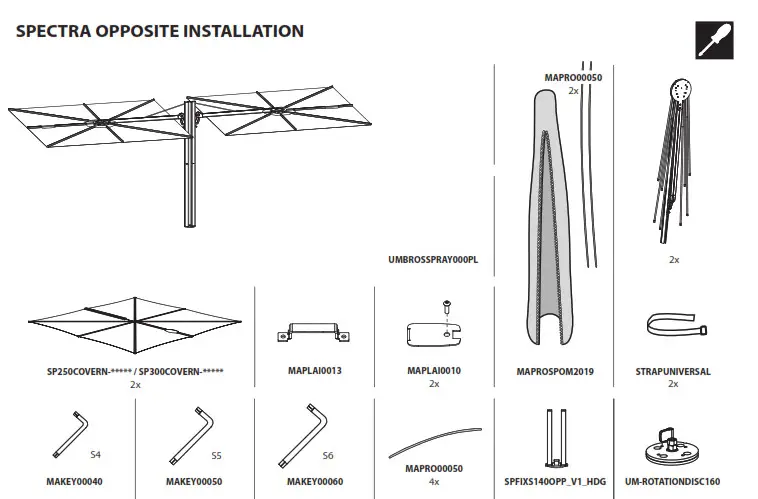 UMBROSA Modern Offset Umbrella - fig 27