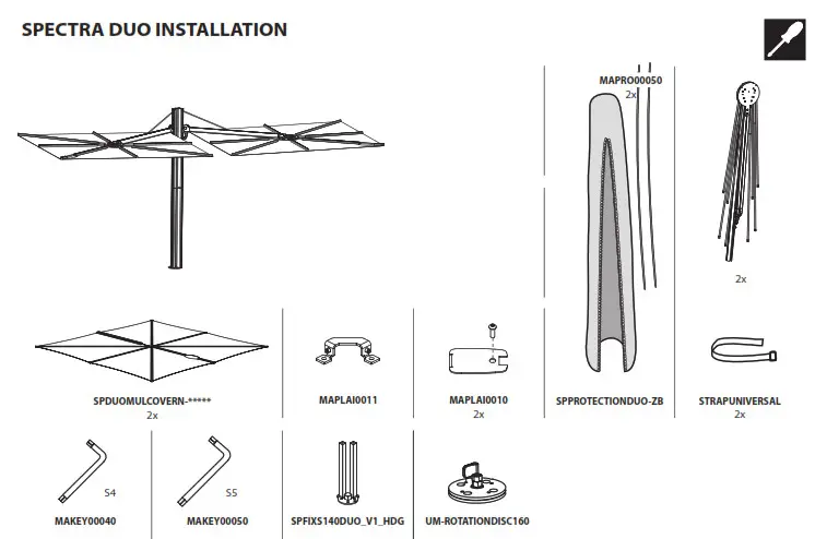 UMBROSA Modern Offset Umbrella - fig 30