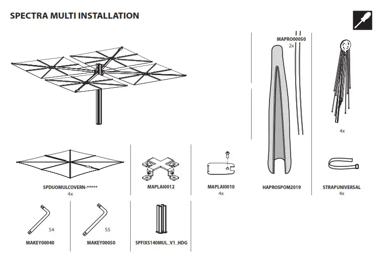 UMBROSA Modern Offset Umbrella - fig 34