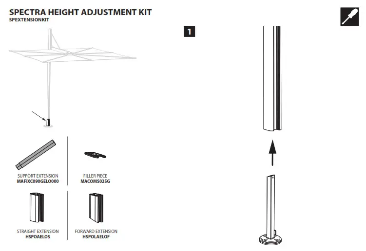 UMBROSA Modern Offset Umbrella - fig 39