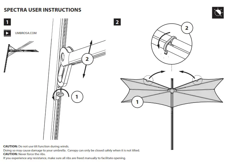 UMBROSA Modern Offset Umbrella - fig 42