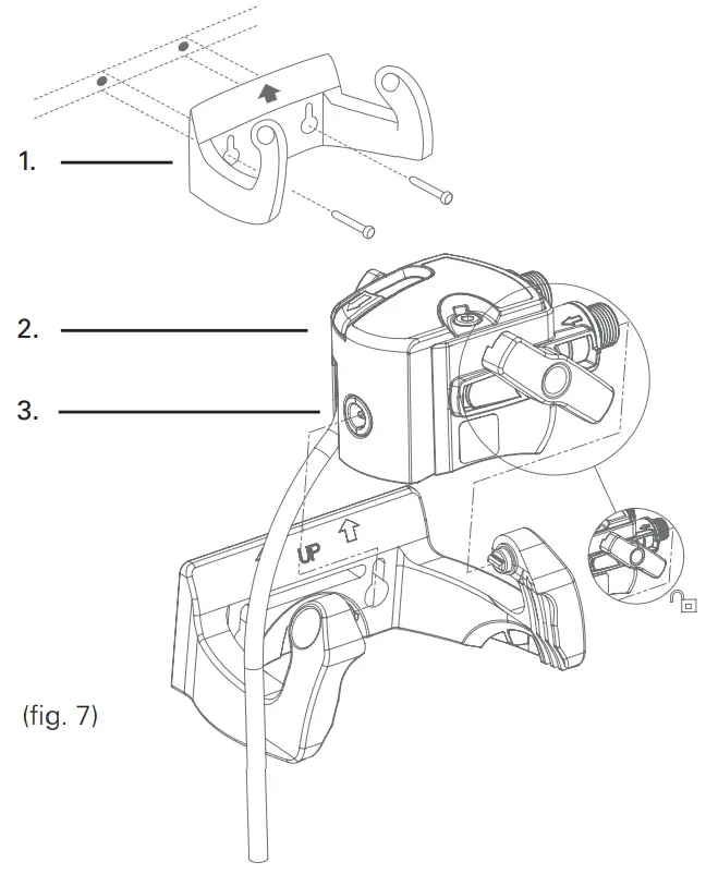 Space-saving wall mount to install the cartridge under the sink