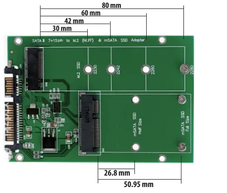 Simplecom SA221 USB 3.0 to mSATA Plus M.2 2 In 1 Combo Adapte - Plus