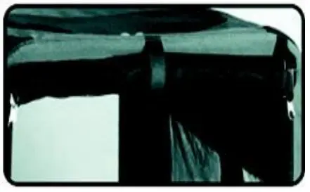 kogan PPCRTSFTLBA Portable Soft Pet Dog Crate - loop strip