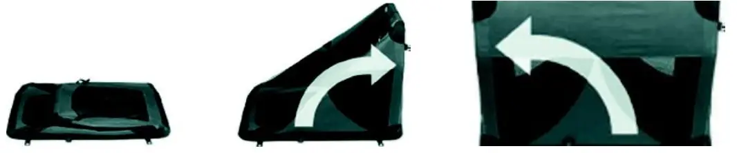 kogan PPCRTSFTLBA Portable Soft Pet Dog Crate - vertical position