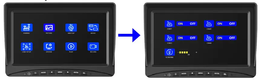 KOBANOICA SWD-VK-CX77 Wireless Backup Camera System - Setting4