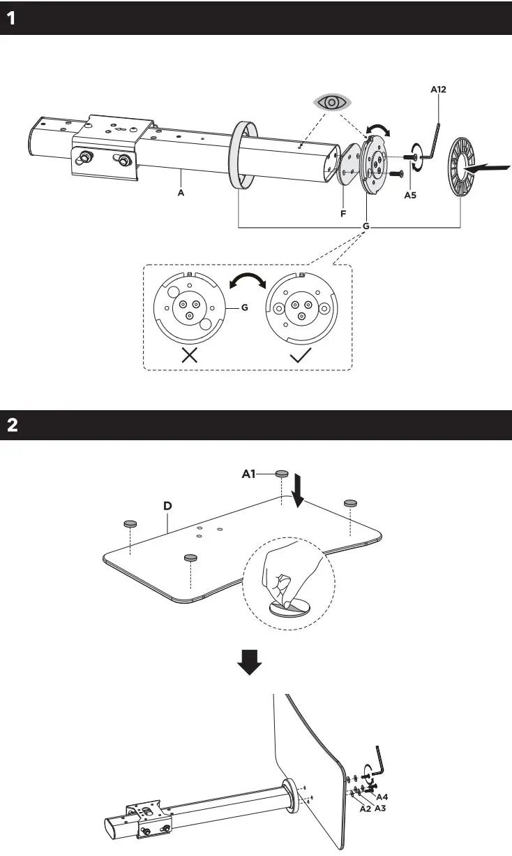 alza ergo APW-EGTTS300B TV Stand - Figure 2