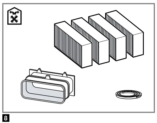 Odour filter and adapter for circulating-air mode