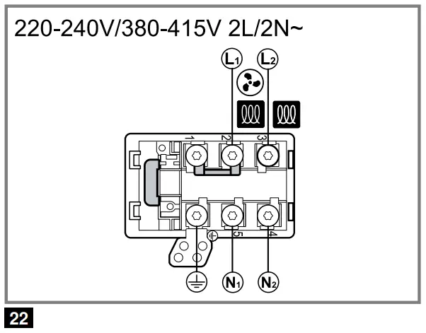 Connecting the cable to the mains socket