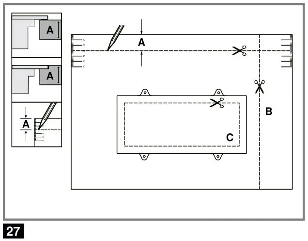 Preparing the unit for circulating-air mode with the adapter