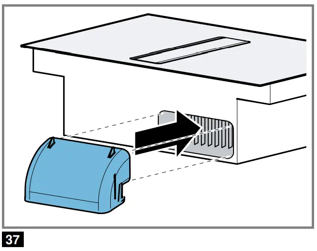 Inserting the flat duct elbow