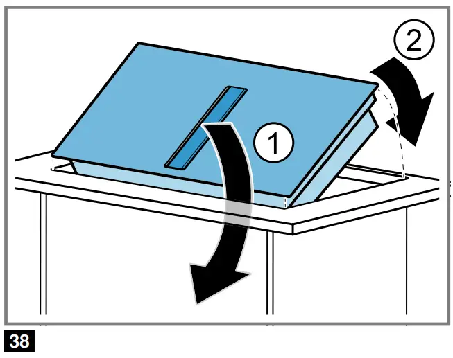 Inserting the appliance into the worktop cut-out