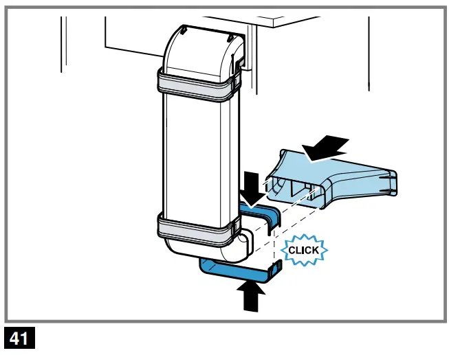 Establishing the pipework between the appliance and the diffuser