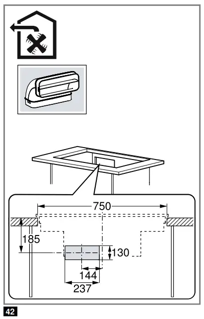 Preparing the unit for air extraction mode