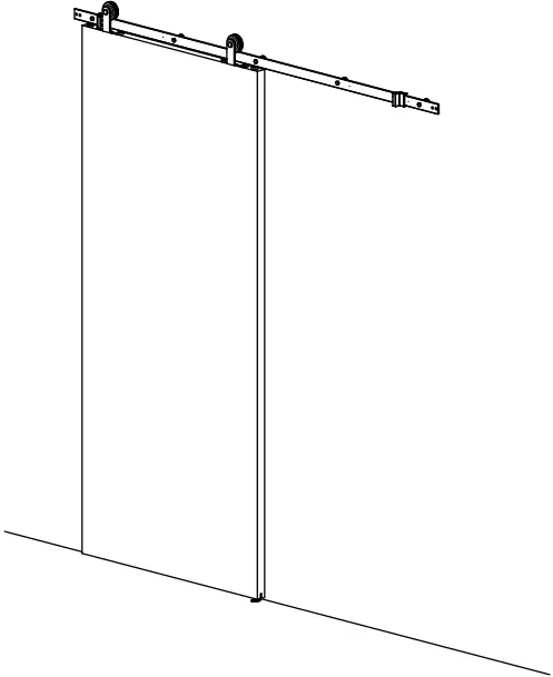SLID UP SU5372 240 Barn Door Sliding System for 1 Partition Door A0a