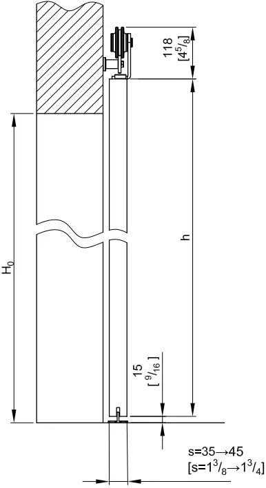 SLID UP SU5372 240 Barn Door Sliding System for 1 Partition Door A0b