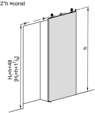 SLID UP SU5372 240 Barn Door Sliding System for 1 Partition Door A2c
