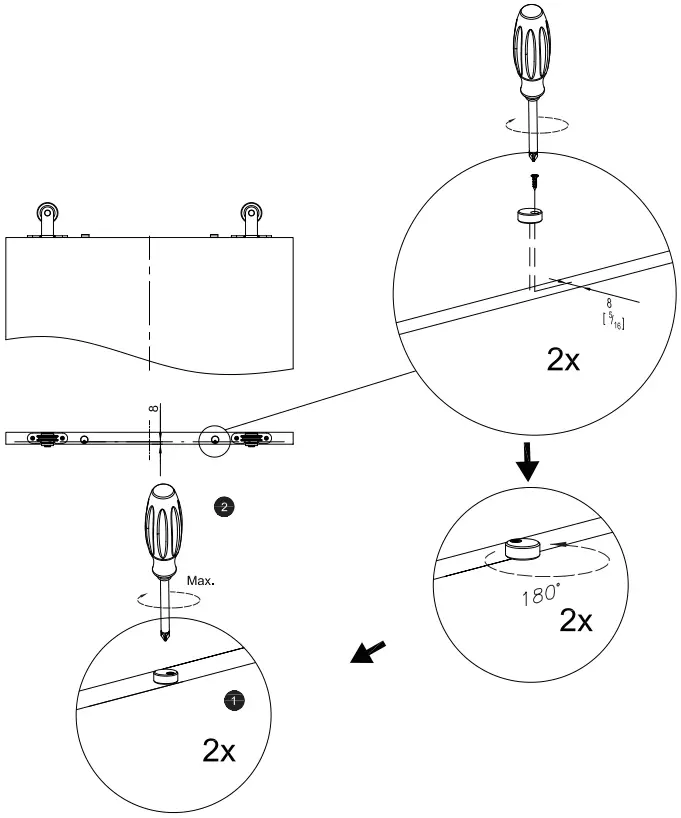 SLID UP SU5372 240 Barn Door Sliding System for 1 Partition Door A7