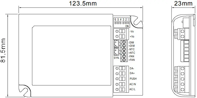 MEAN WELL LCM 40DA LED Driver - blocks assignment