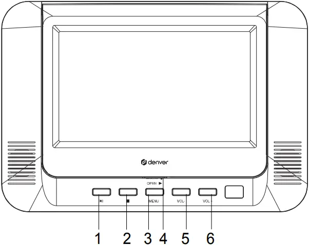 denver MTW-793 Portable DVD Player - Main unit 1