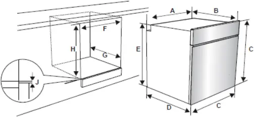 omega OBO650X2 - Installation under a worktop