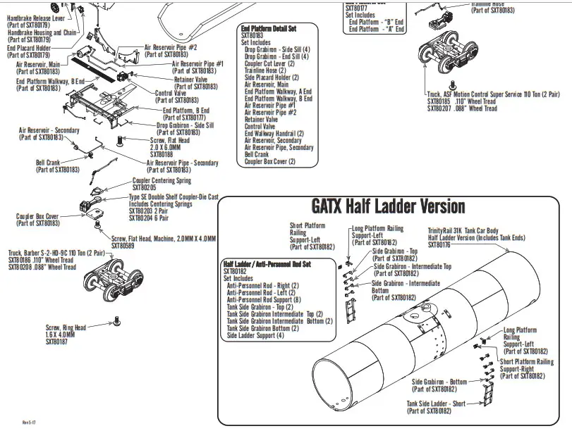RIVET COUNTER Trinity 31K Tank CarSXT80173 Scale Trinity 31k Tank Car - fig 1