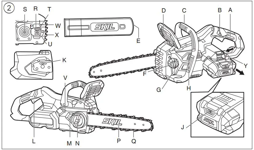 SKIL 0581 Brushless Cordless Chainsaw-FIG4
