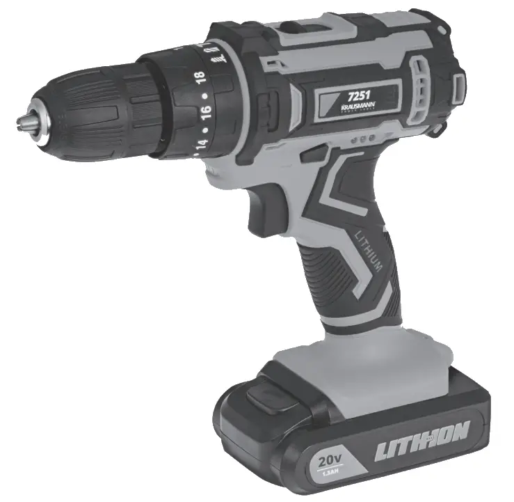 KRAUSMANN POWER TOOLS 7251 Cordless Impact Drill and Screwdriver -