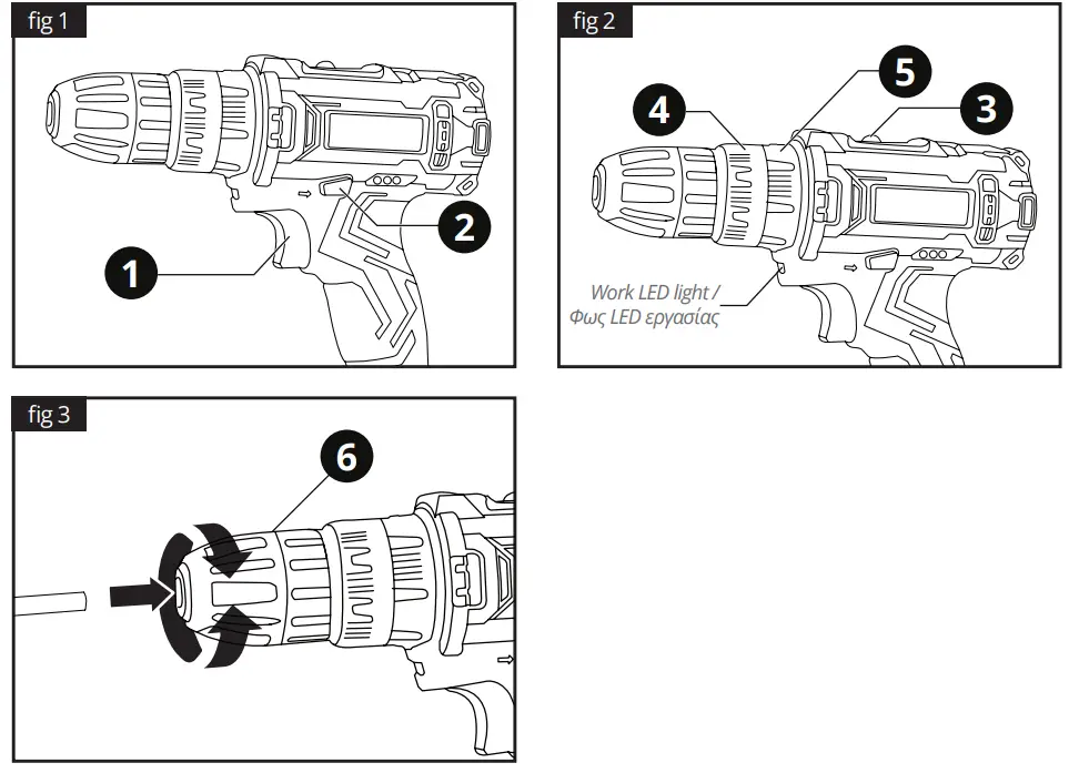 KRAUSMANN POWER TOOLS 7251 Cordless Impact Drill and Screwdriver - fIG