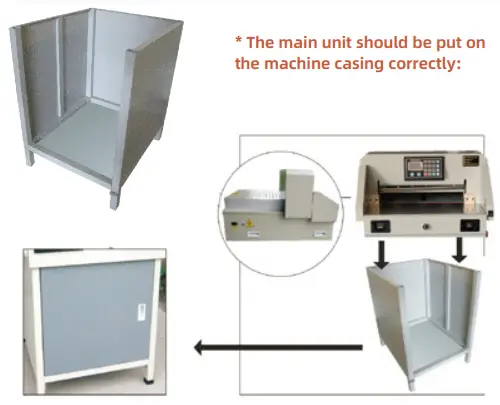 Settlement of the machine