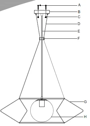 4MODERNHOME 19192-1WG 1-Light Wood Grain Basket Chandelier fig-1