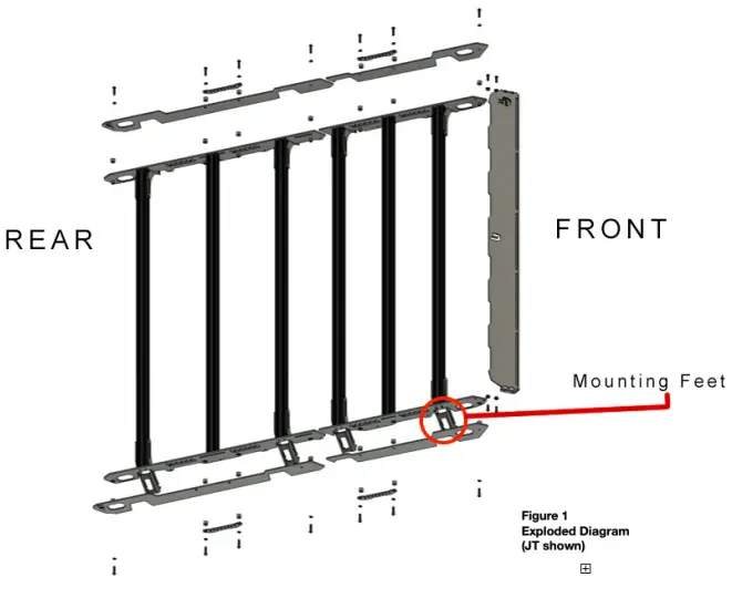 UPTOP Alpha Jeep JT JL Cab Rack - DIAGRAM