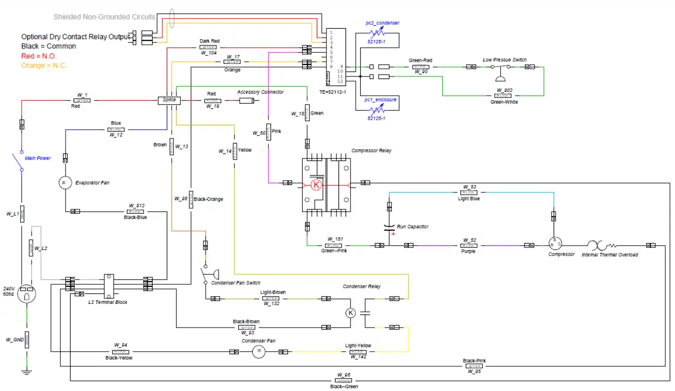 Thermal Edge Inc HC201 Series Air Conditioners - Electrical Schematics 1
