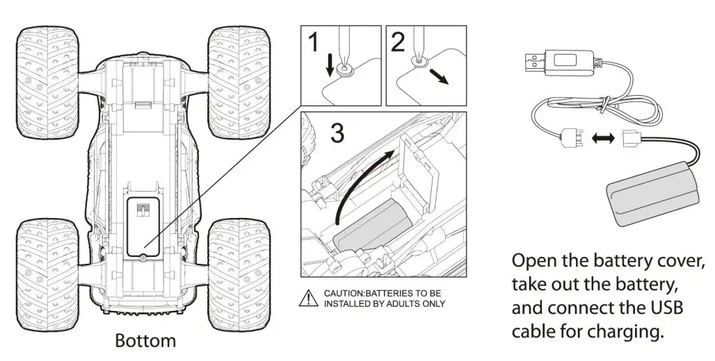 RHINO R-900S Remote Control Warrior - charge