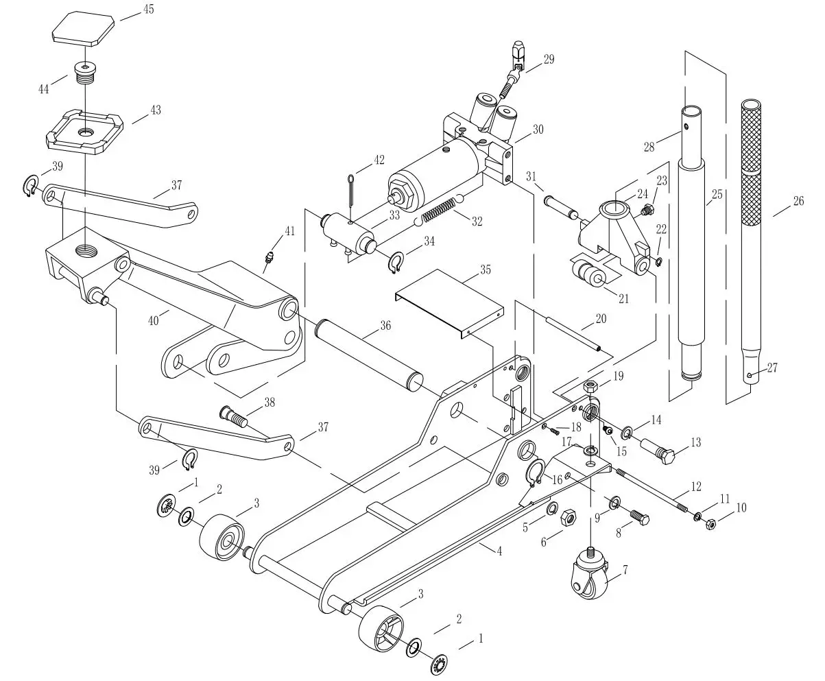 MATCO TOOLS MLPJ35T Low Profile Floor Jack Instruction Manual - Ton Low Profile Jack