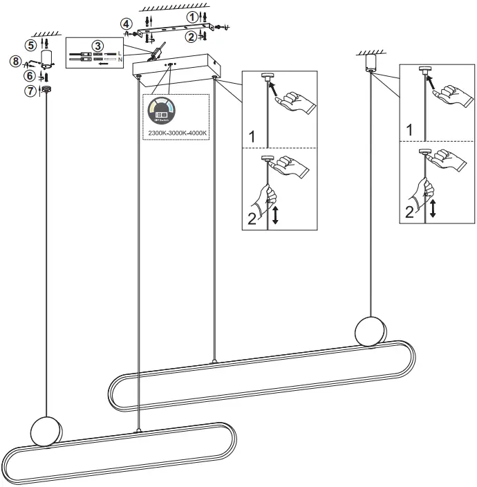 TRIO 3427102XX GRANT Pendant Light A1