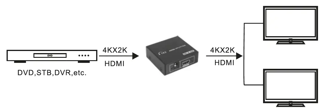 TECHly 8059018365818 1X2 HDMI Splitter 1