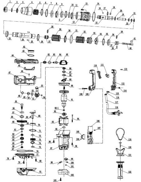 BN-Products-USA-BNH-640-Rotary-Hammer-Drill-fig-1