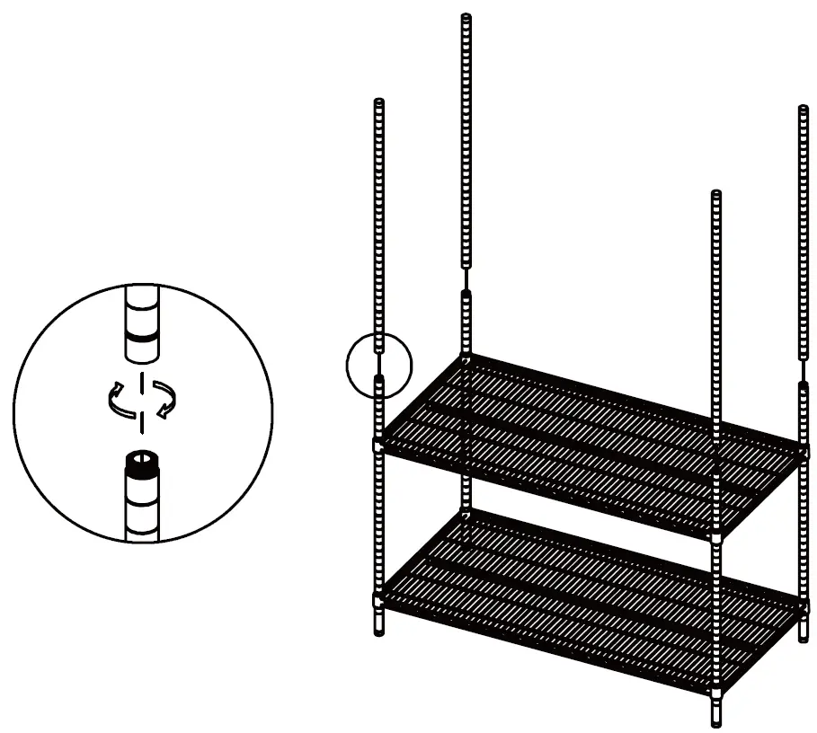 CAPHAUS- RWW-CH48244WB-K 4-Tier -Metal- Garage -Storage- Shelving- Unit-fig-5