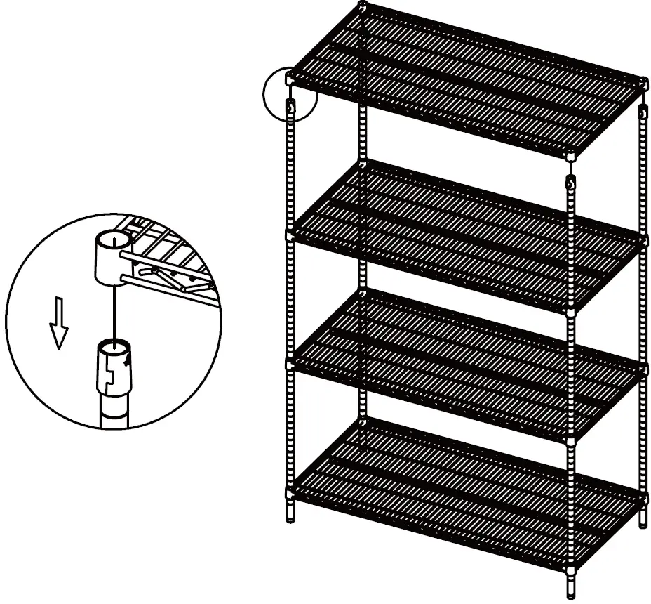 CAPHAUS- RWW-CH48244WB-K 4-Tier -Metal- Garage -Storage- Shelving- Unit-fig-6