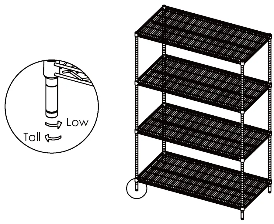 CAPHAUS- RWW-CH48244WB-K 4-Tier -Metal- Garage -Storage- Shelving- Unit-fig-7