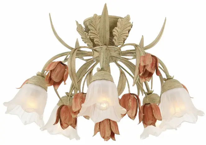 CRYSTORAMA 4800-SR Southport Five Light Ceiling Mount