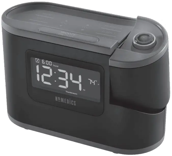 HoMEDiCS SS-5080 SOUNDSPA Recharged Projection Alarm Clock A0
